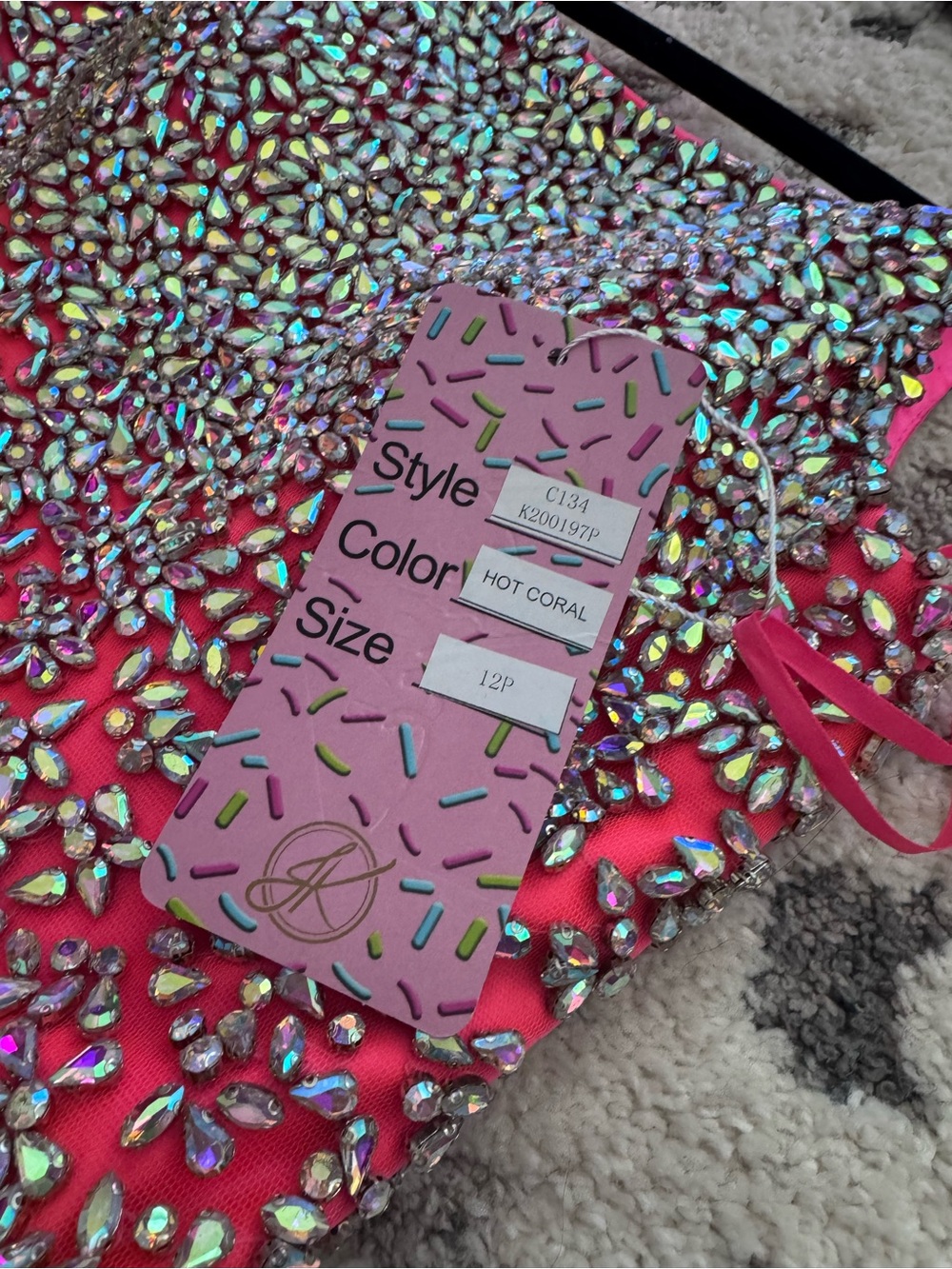 Johnathan Kayne (sugar kayne) Coral gown - Picture 5 of 5